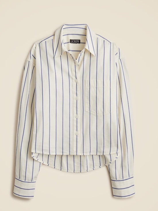 J. Crew Tops - J. Crew cropped striped shirt Étienne